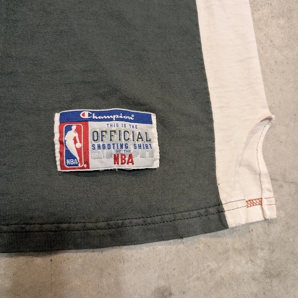 VTG 90s Champion Seattle Sonics Shooting Shirt Mens XL Flaws - Picture 3 of 12